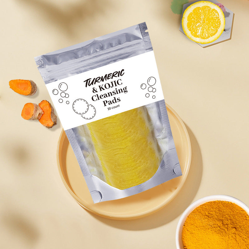 Turmeric Exfoliating Cleansing Pads Compressed Facial Sponges Skin Care Tools For Face Clogged Pores Excess Oil Cleansing Turmeric Exfoliating Cleansing Pads Compressed Facial Sponges Skin Care Tools For Face Clogged Pores Excess Oil Cleansing